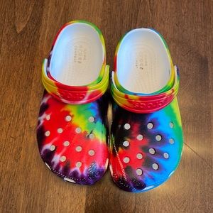 Tye Dye Crocs - Kids size 13. Like new